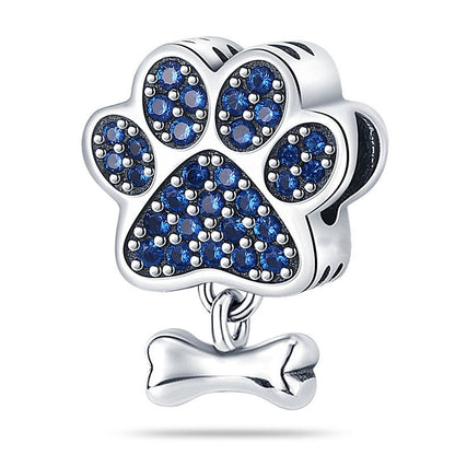 Pet Claw Bone String Ornament Silver