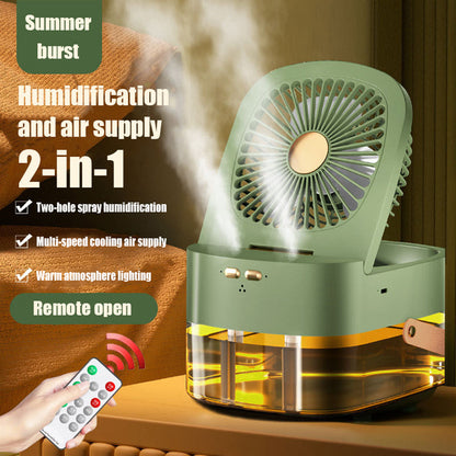 Mini Air Cooler Humidifying Spray Fan USB