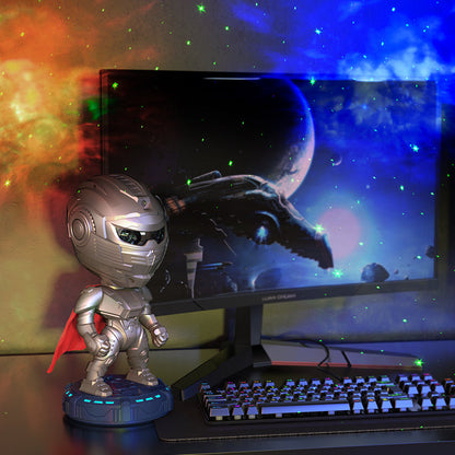 Hot-selling Mecha Samurai Starry Sky Projection Night Light, An Ambient Light That Can Be Customized. It's A Popular Cross-border Product, A Small Night Light For Children's Bedrooms.