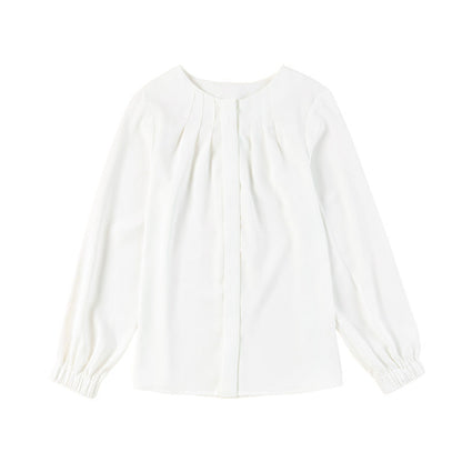 Thin Casual All-match Solid Color Shirt For Women Summer New