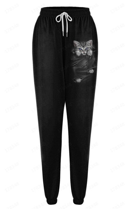 European American 3D Digital Printing Loose Couple Pants