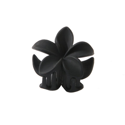 Feather & Red Plastic Flowers Barrettes