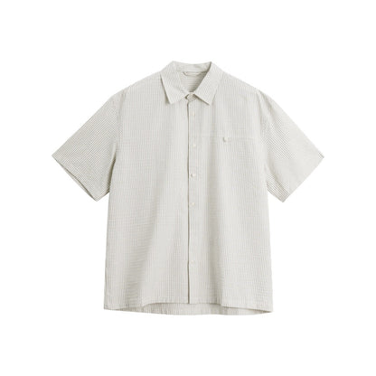 Simple Striped Patchwork Short Sleeve Long Sleeve Shirt