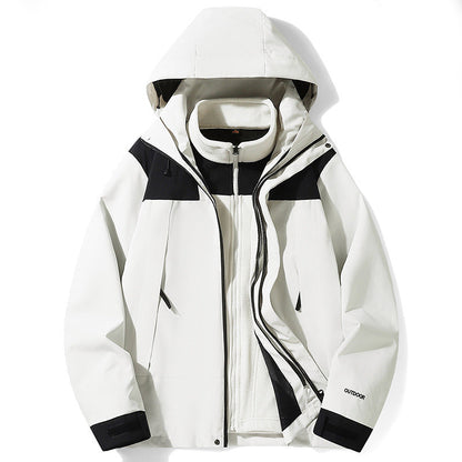 Three-in-one Outdoor Jacket Coat Men's And Women's Same Detachable Liner