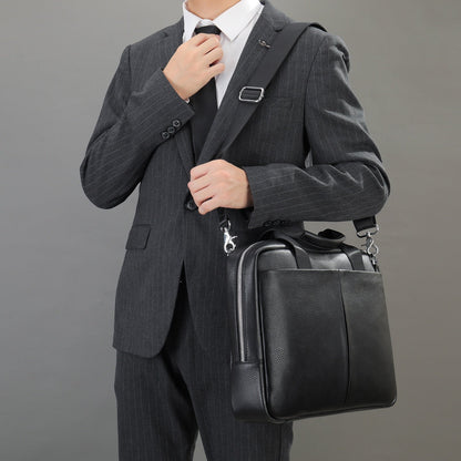 Large Capacity Men's Cowhide Briefcase