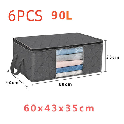 Clothing Cotton Quilt Blanket Transparent Window Large Capacity Storage Box