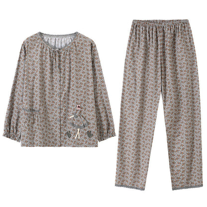 Fashion Women's Loose All Cotton Pajamas Suit