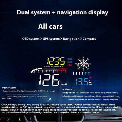 Car HUD Display Fuel Voltage Projector