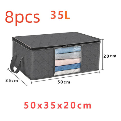 Clothing Cotton Quilt Blanket Transparent Window Large Capacity Storage Box