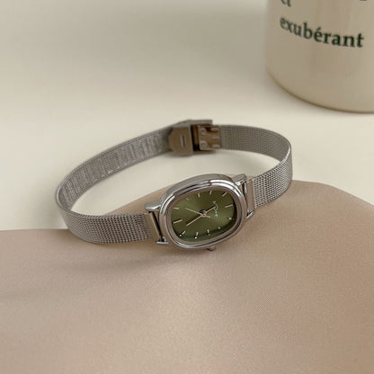 Women's Oval Mesh Strap Watch
