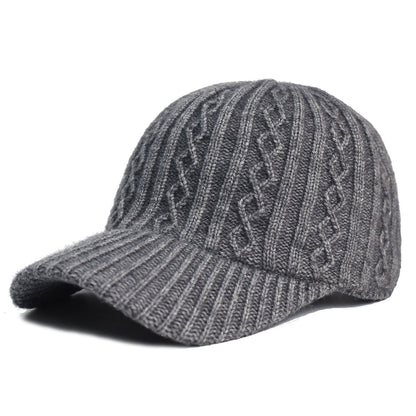 Wool Baseball Cap Korean Warm Solid Color