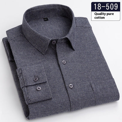 Men's Long Sleeve Solid Color Pocket Shirt