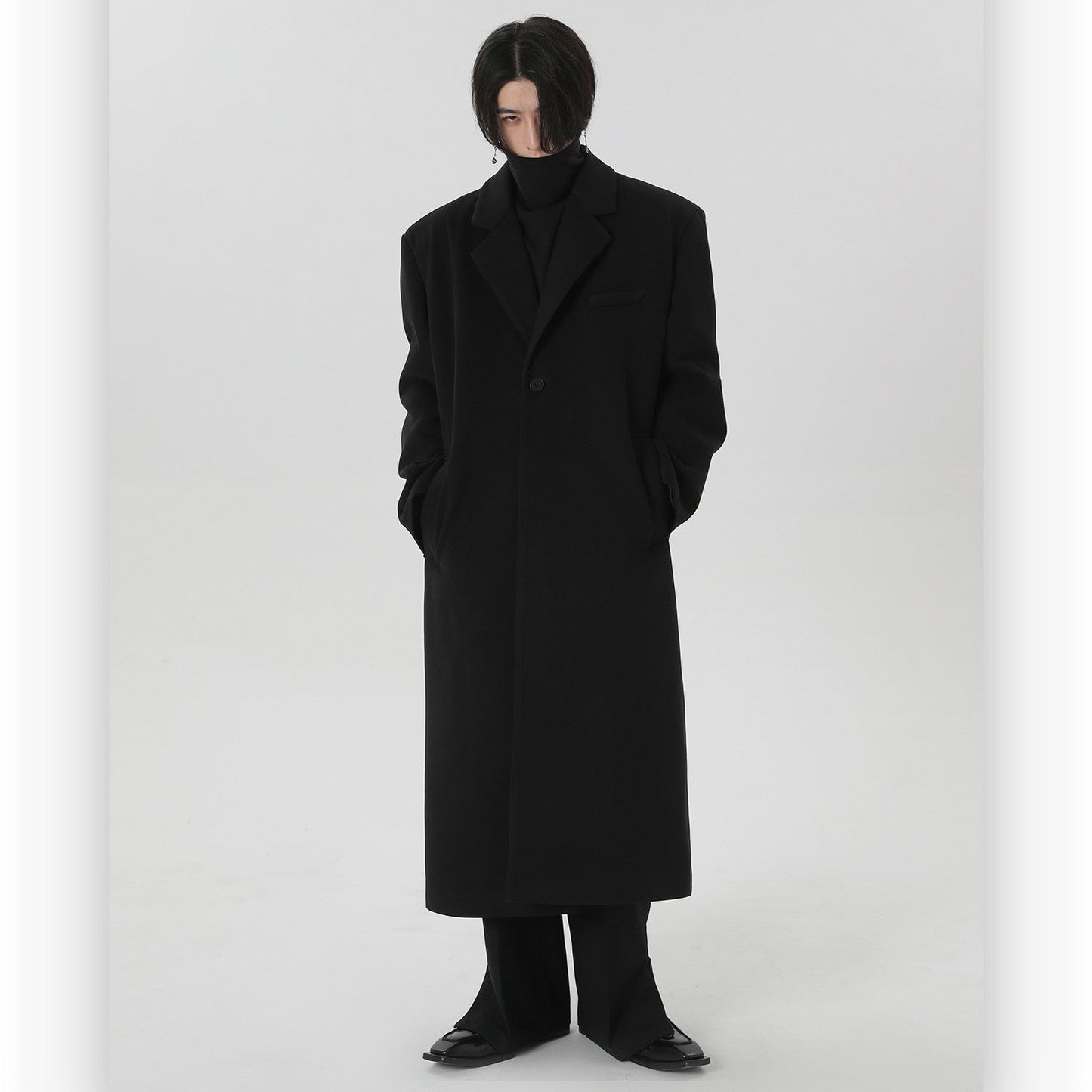 Korean Style Long Woolen Coat Winter