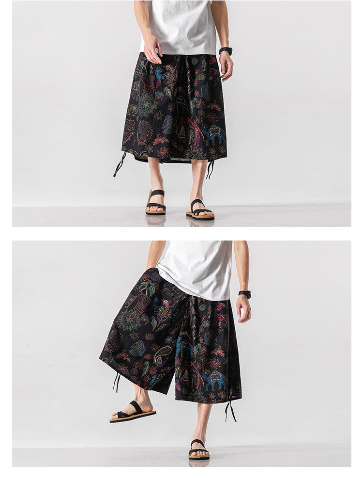 Men's Loose Chinese Style Beach Pants