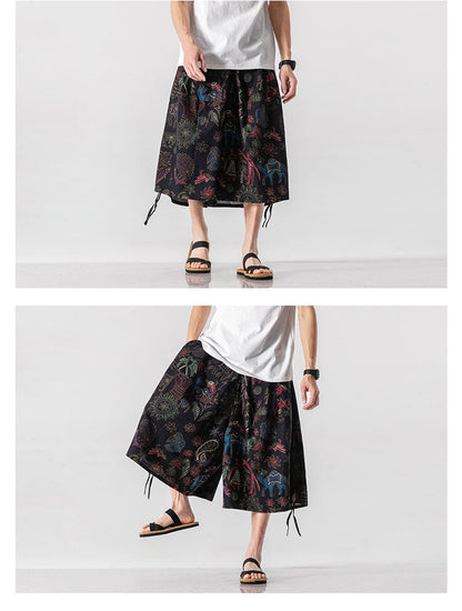 Men's Loose Chinese Style Beach Pants