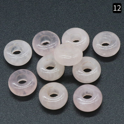 Large Hole Crystal Agate Jade Abacus Beads
