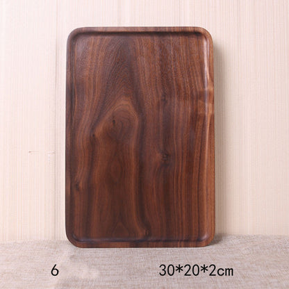 Japanese Style Black Walnut Rectangular Dinner Plate