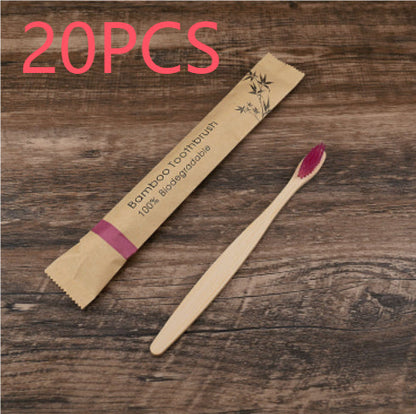 10Pcs Colorful Toothbrush Natural Bamboo Tooth Brush Set Soft Bristle Charcoal Teeth Eco Bamboo Toothbrushes Dental Oral Care