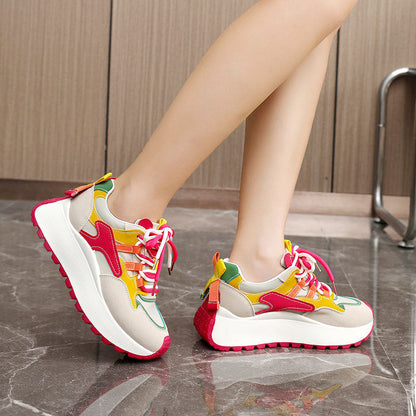 Dad Shoes Women's Summer And Autumn Raise The Bottom Color Matching