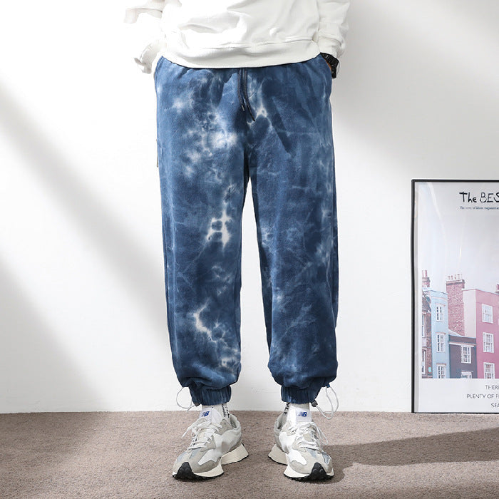 Men's Elastic Waist Drawstring Ankle Sweatpants