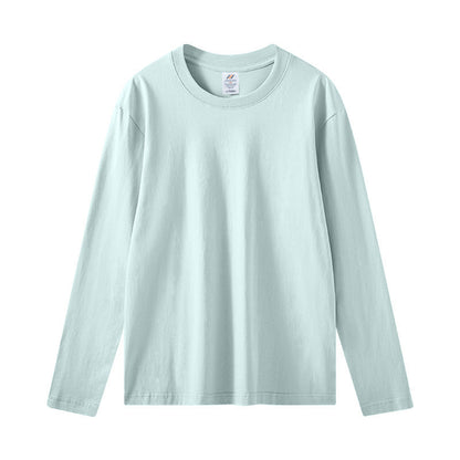 Cotton Long Sleeve Loose Pure White Casual Top