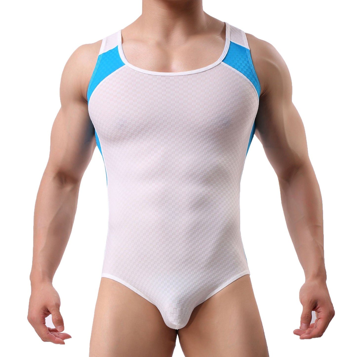 Men's Body Sculpting Nylon Sports Vest Underwear Bodysuit