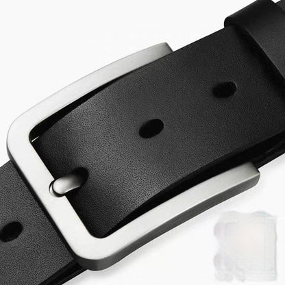 Cowhide Pin Buckle Men's Single-layer Leather Belt