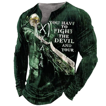 3D European American Sports Long Sleeve Shirt