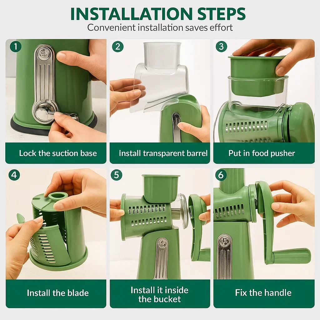 Grate Turn 5-in-1 food shredder