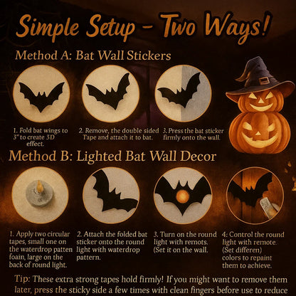 LED SpookyGlow Bat Decor