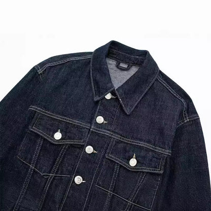 New Women's Hemming Sleeve Denim Jacket Coat Trousers
