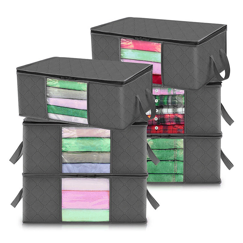 Clothing Cotton Quilt Blanket Transparent Window Large Capacity Storage Box