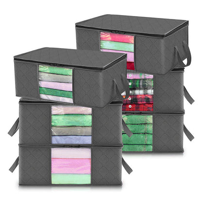 Clothing Cotton Quilt Blanket Transparent Window Large Capacity Storage Box