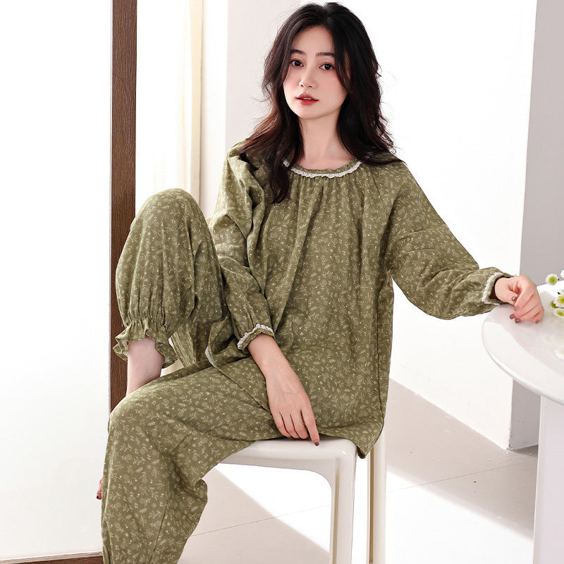 Fashion Women's Loose All Cotton Pajamas Suit
