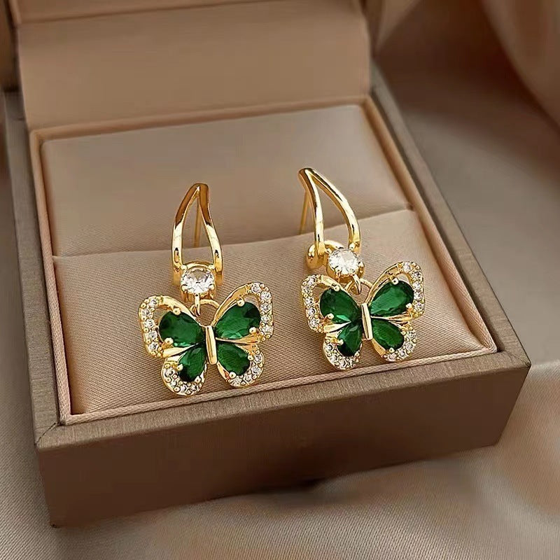 French Retro Butterfly Earrings