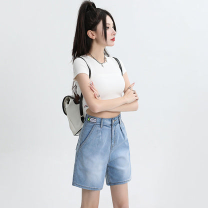 Summer Ultra-thin Tencel Lyocell Denim Shorts
