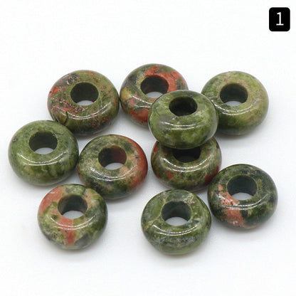 Large Hole Crystal Agate Jade Abacus Beads