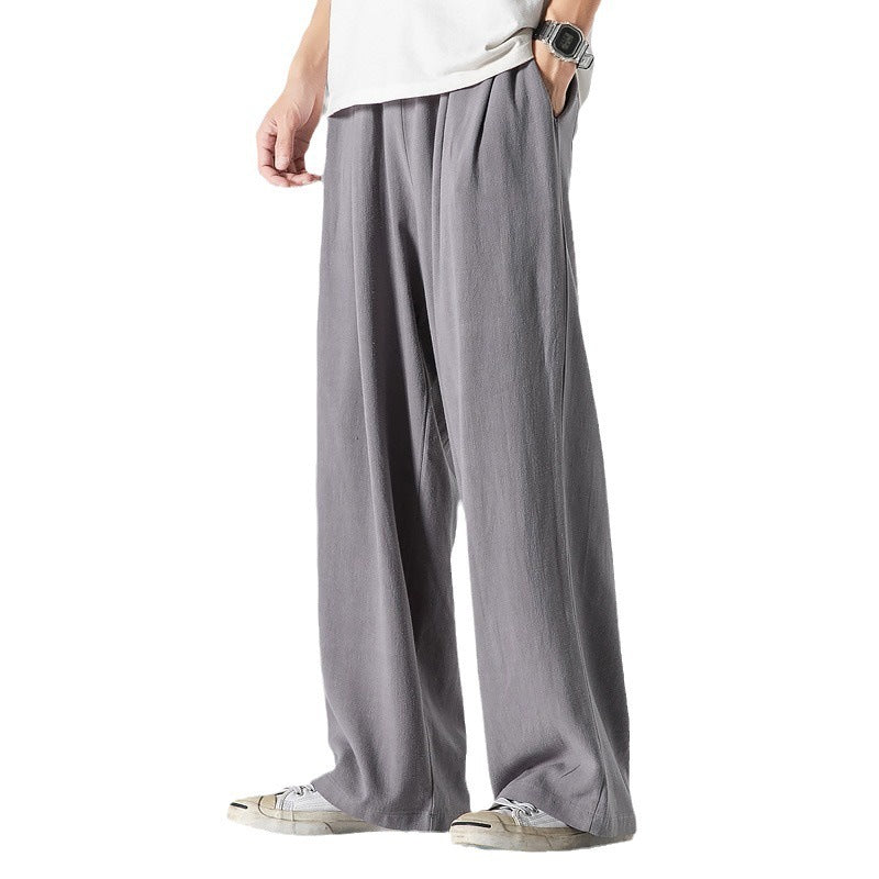 Plus Size Loose Wide Leg Cotton Linen Pants