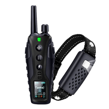Color Screen Dog Trainer Super Long Remote Control Waterproof Dual Power Display Electric Shock Collar