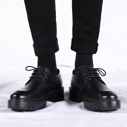 Men's Inner Height Increasing Business Casual Leather Shoes