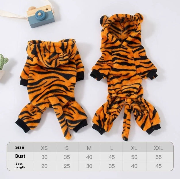 Fleece-lined Thermal Coral Fleece Pig Pet Costume Cat Clothes Small Dog