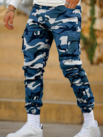Camouflage Ankle-tied Men's Overalls Pants
