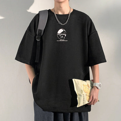 Heavy American Short Sleeve T-shirt Men's Top