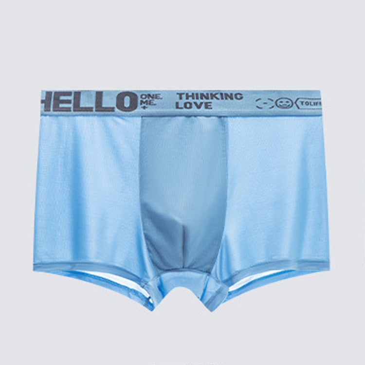 Popular HELLO Ice Silk Men's Boxer Underwear