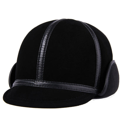 Casual Leather Men's Winter Sheepskin Thermal Hat
