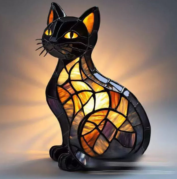 Colorful Strange Dog Lamp Resin Decorations