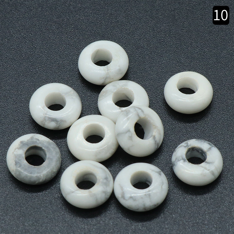 Large Hole Crystal Agate Jade Abacus Beads