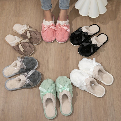 Soft Bottom Slippers Indoor Plush Lining Warm Shoes