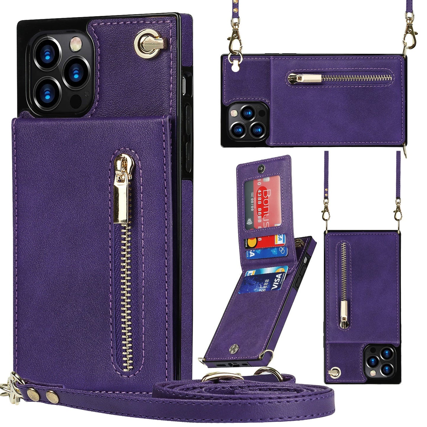 Leather Case Card  12 Messenger Phone Case Explosive Style