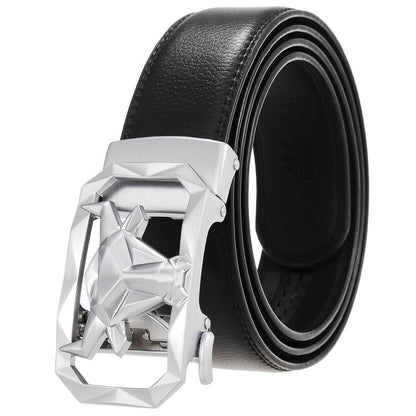 Fashion Men's Leather Belt Alloy Buckle